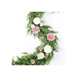 Artiflr Guirnalda de vides artificiales de eucalipto