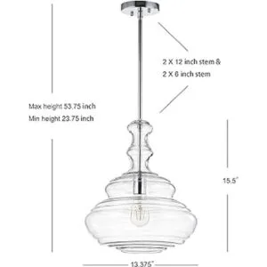 JONATHAN Y JYL6402A Bettina Colgante de cristal y metal_6