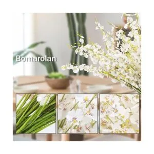BOMAROLAN Flores falsas de seda de orquídeas artificiales