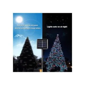 Toodour Luces solares de Navidad 200 luces LED 8 modos