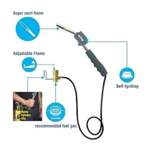 BLUEFIRE HZ8388B Antorcha de soldadura de gas con_2