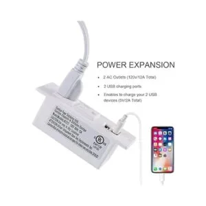 Toma de corriente empotrada para conferencias con puertos_3