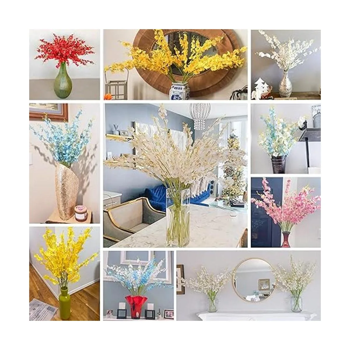 BOMAROLAN Flores falsas de seda de orquídeas artificiales