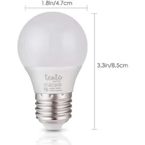 Tento Lighting 12VDC E26 Base 5W Bombillas LED RV