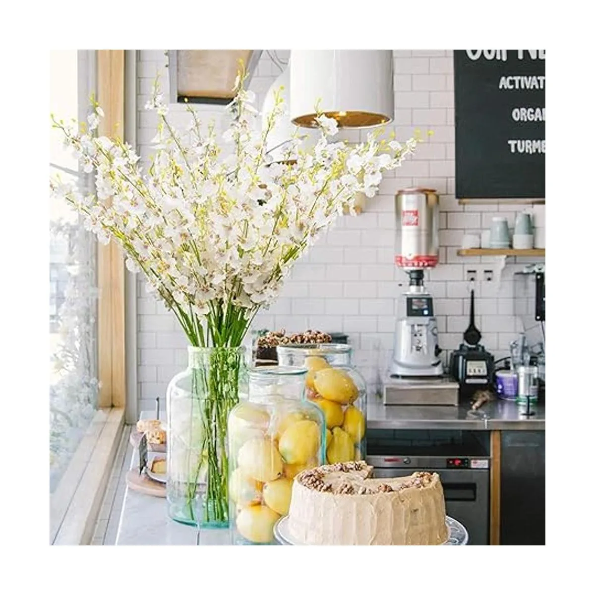 BOMAROLAN Flores falsas de seda de orquídeas artificiales