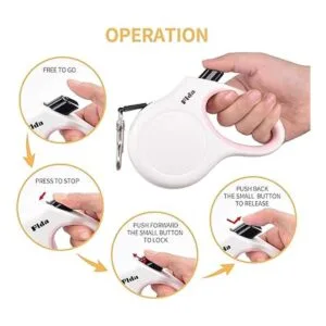 Fida Correa retráctil para perro 16 pies resistente