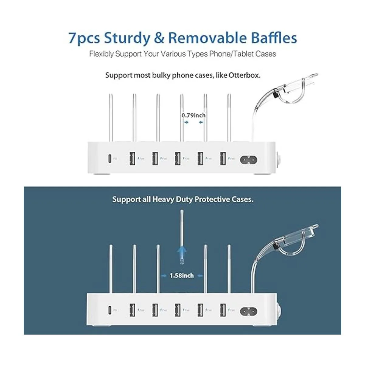 SooPii Estación de carga de 60 W12 A para múltiples_4