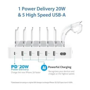 SooPii Estación de carga de 60 W12 A para múltiples_3