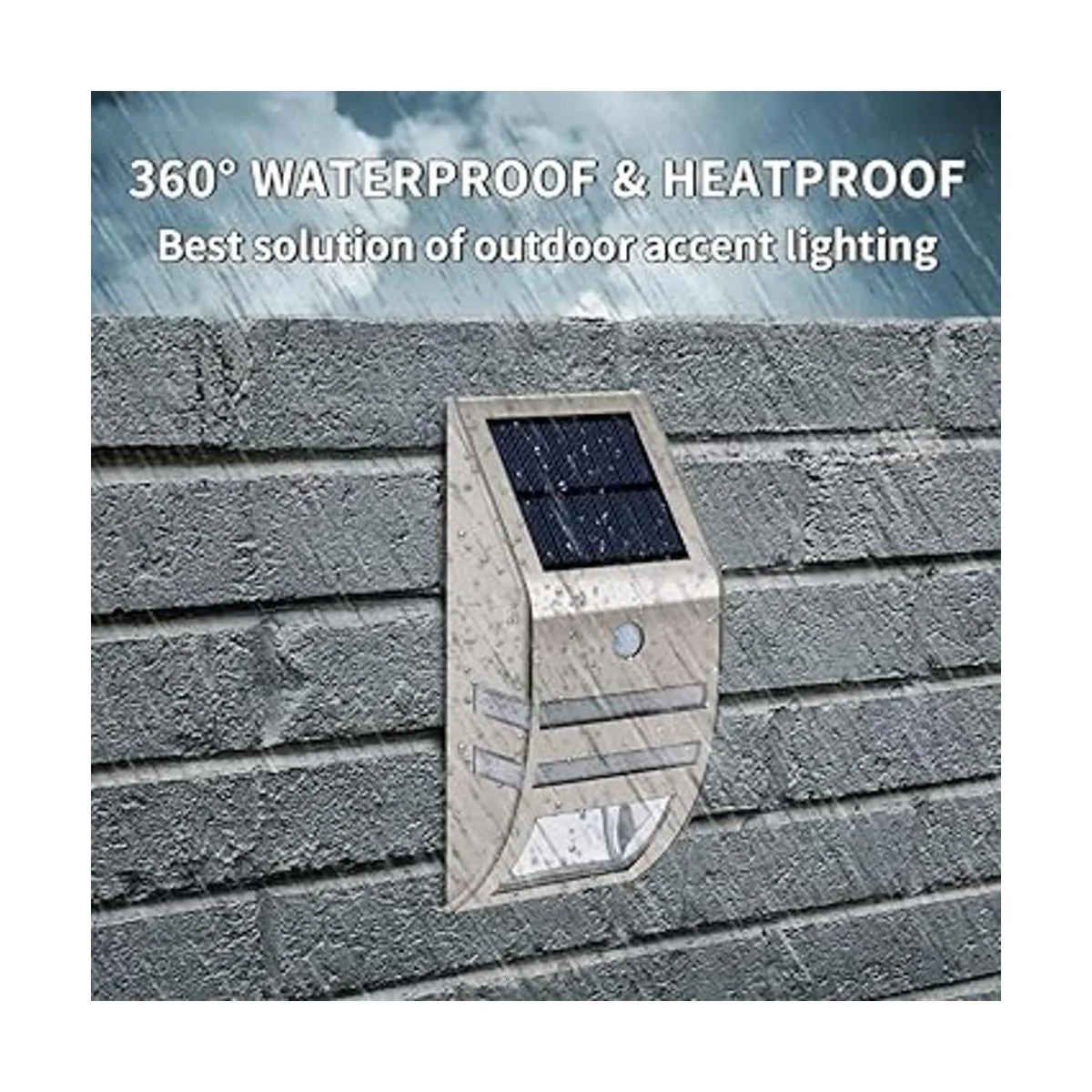 Roopure Luces solares para postes de cerca sensor de_3