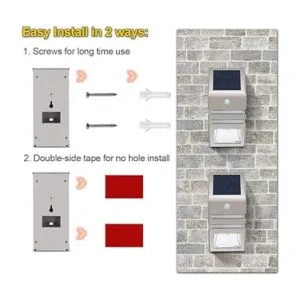 Roopure Luces solares para postes de cerca sensor de_5