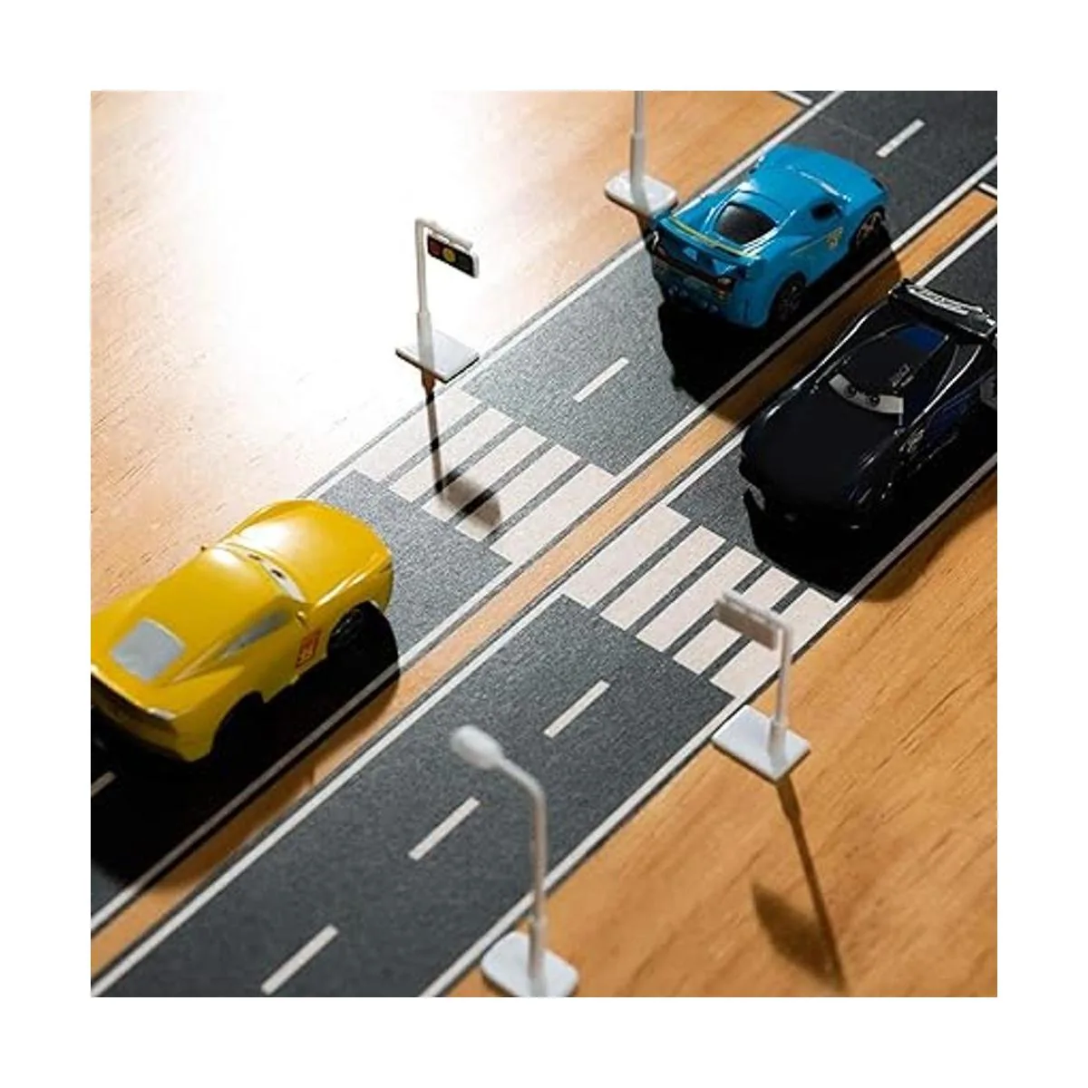 Piokio 2 rollos de cinta negra para pista de carretera_2