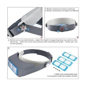 Lupa de lectura con doble lente montada en la cabeza lupa_3