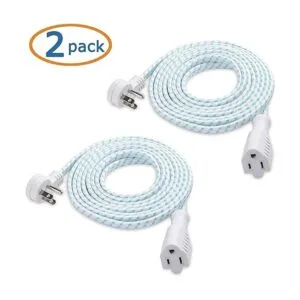 Cable Matters Paquete de 2 cables de alimentación planos_2