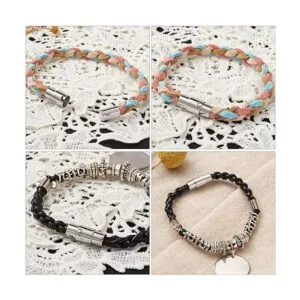 Pandahall 10 cierres magnéticos de acero inoxidable para_5