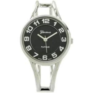 STC Reloj de pulsera de metal con doble banda de metal y_3