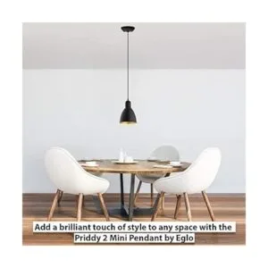 EGLO Priddy Lámpara colgante de 1 luz con pantalla de_3