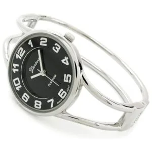 STC Reloj de pulsera de metal con doble banda de metal y_2