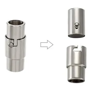 Pandahall 10 cierres magnéticos de acero inoxidable para_3