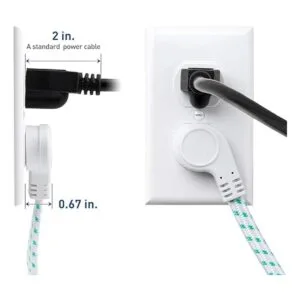 Cable Matters Paquete de 2 cables de alimentación planos_5