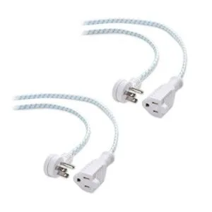 Cable Matters Paquete de 2 cables de alimentación planos_1