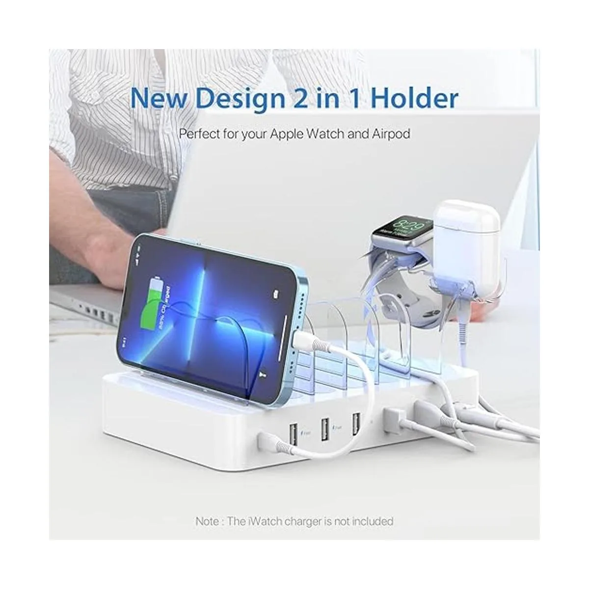 SooPii Estación de carga de 60 W12 A para múltiples_5