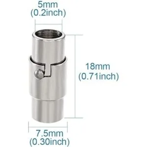 Pandahall 10 cierres magnéticos de acero inoxidable para_2