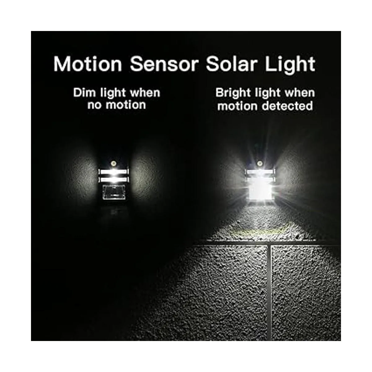 Roopure Luces solares para postes de cerca sensor de_4