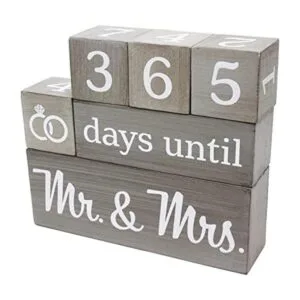 Calendario de cuenta regresiva de boda bloques de madera_1