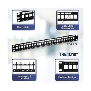 TRENDnet Panel de conexión Keystone en blanco de 24_3