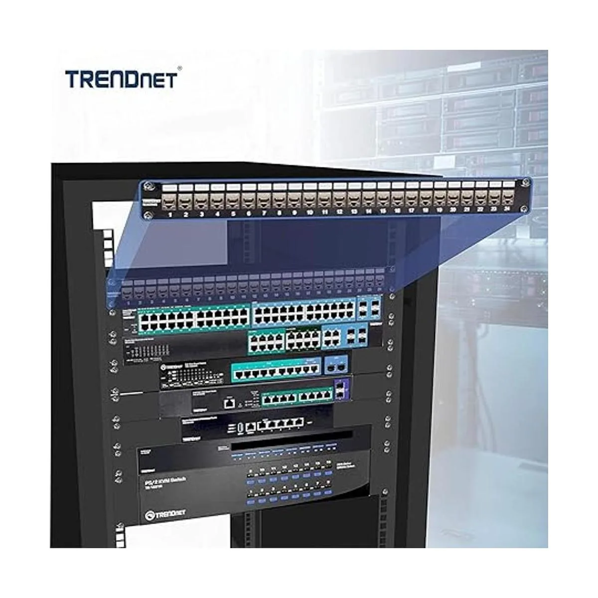 TRENDnet Panel de conexión Keystone en blanco de 24_4