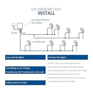 Sunvie Luces LED de 12 W para paisajismo de bajo voltaje