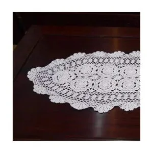 Damanni Bufanda ovalada de algodón hecha a mano con_4