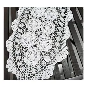 Damanni Bufanda ovalada de algodón hecha a mano con_1