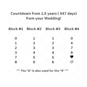 Calendario de cuenta regresiva de boda bloques de madera_5