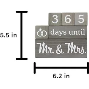 Calendario de cuenta regresiva de boda bloques de madera_2