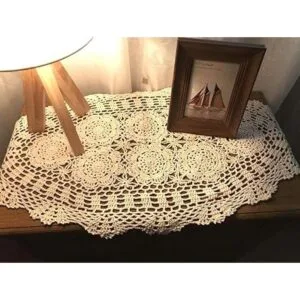 Damanni Bufanda ovalada de algodón hecha a mano con_3