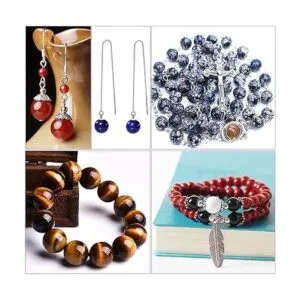 Fishdown 418 cuentas de cristal de 0.315 in para hacer_6