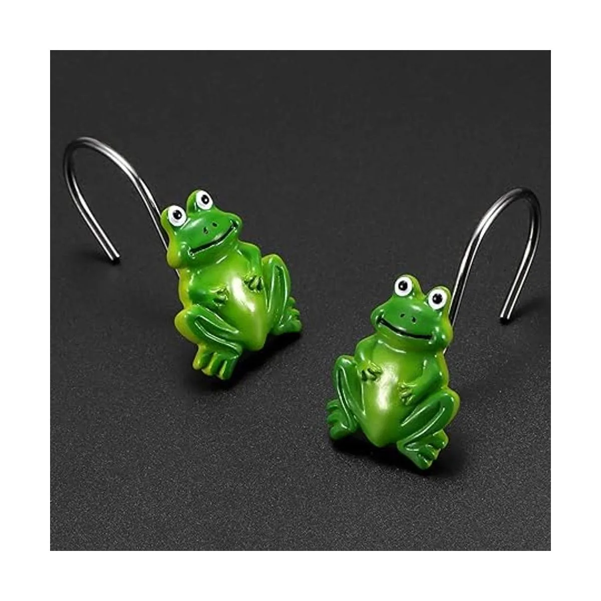 CHICTIE Ganchos para cortina de ducha con rana juego de_3