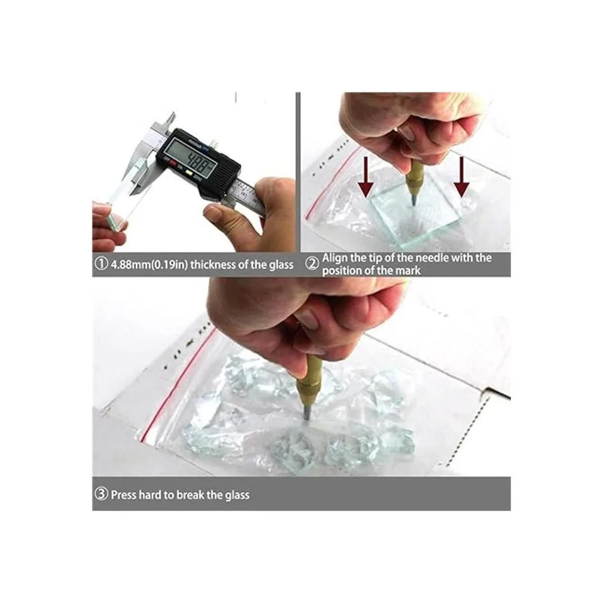 Pamiso Juego de 2 perforadoras automáticas con resorte de