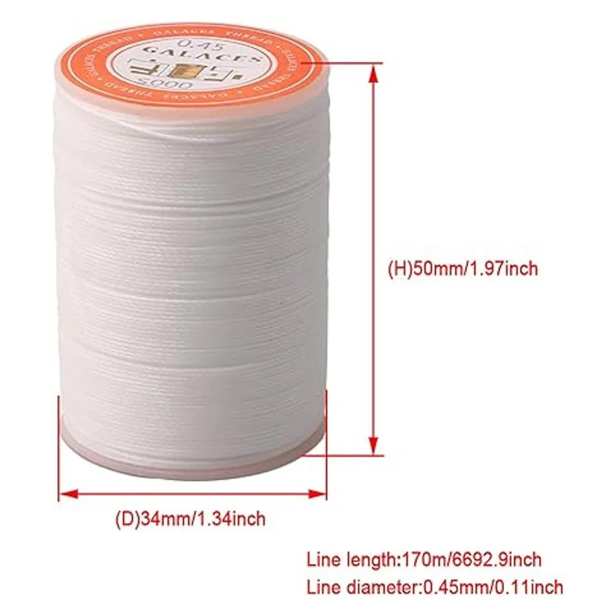 BQLZR Hilo de coser de 0.018 in de cera de poliéster_5