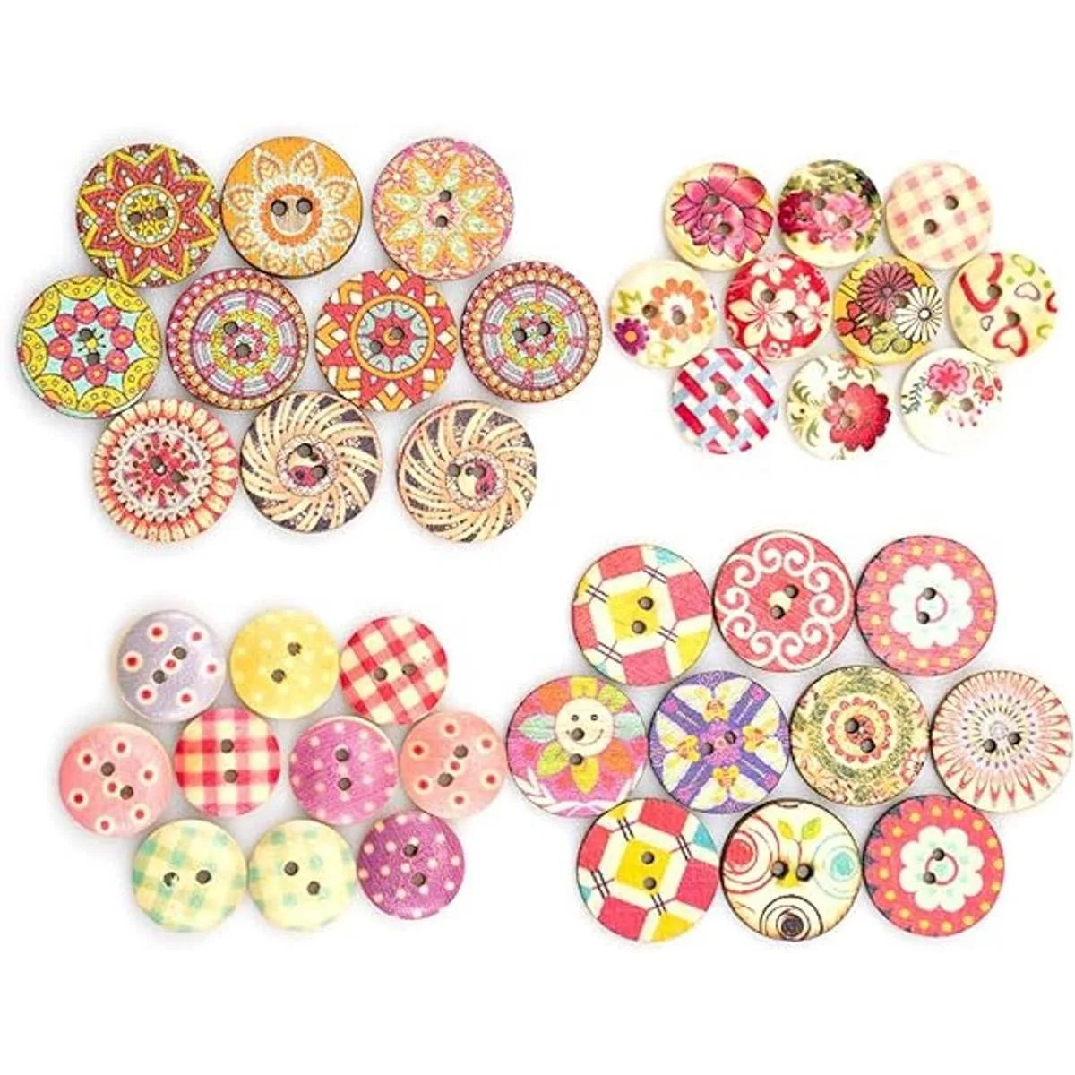 Foraineam 400 botones de madera mezclados a granel 2_4