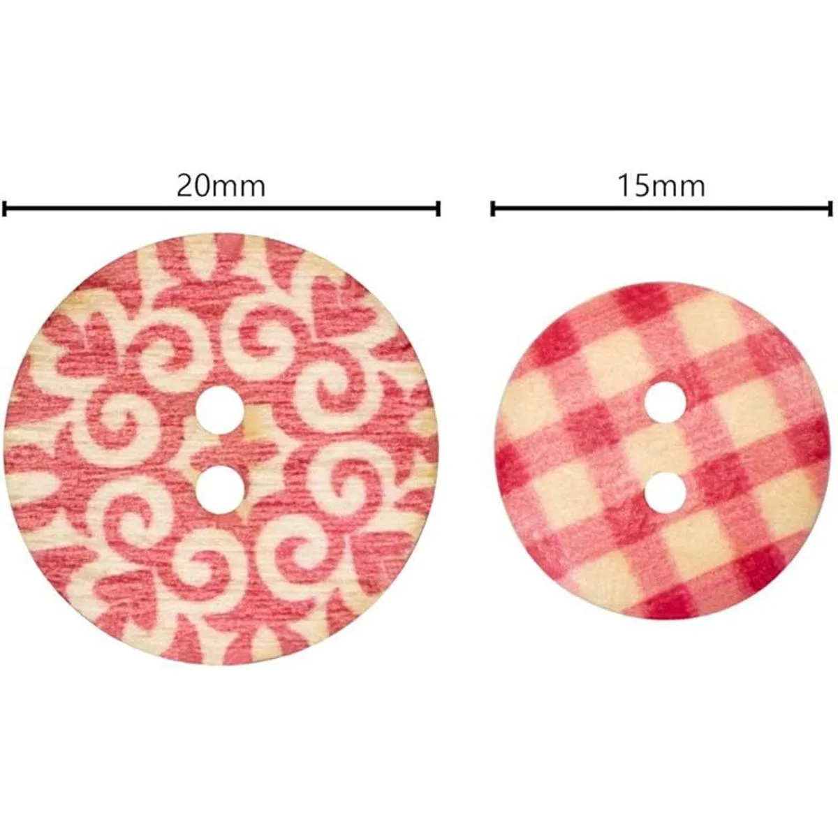 Foraineam 400 botones de madera mezclados a granel 2_3