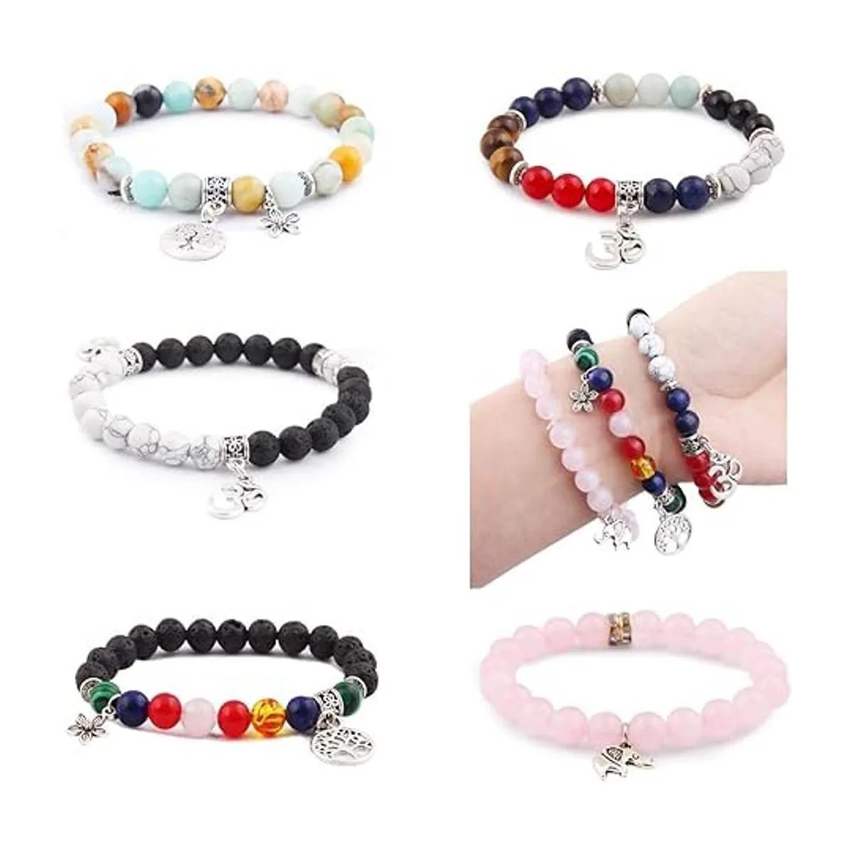 Fishdown 418 cuentas de cristal de 0.315 in para hacer_5