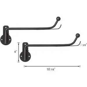 Mkono Percha de ropa para montar en la pared con soporte