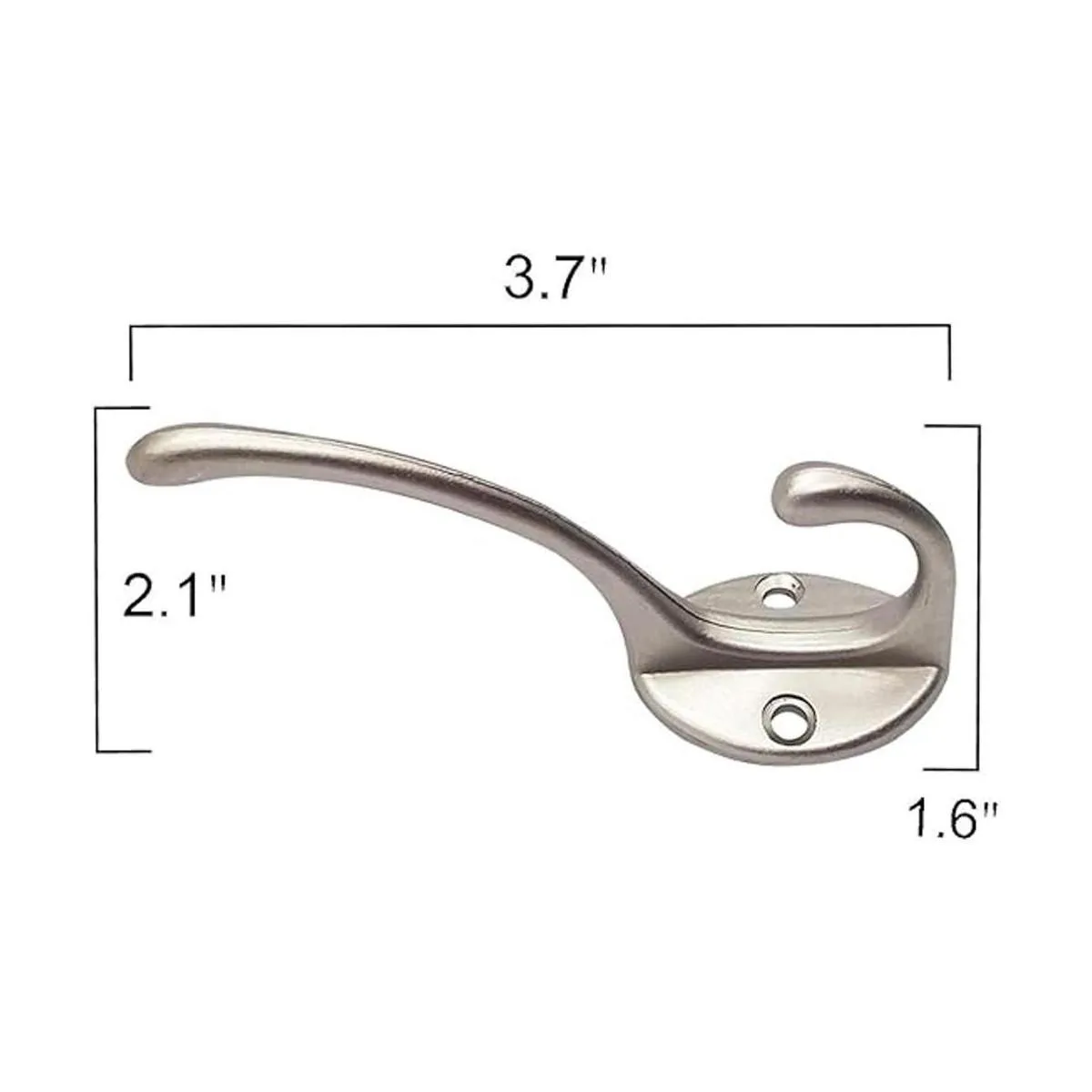 Paquete de 10 ganchos de doble capa resistentes montados