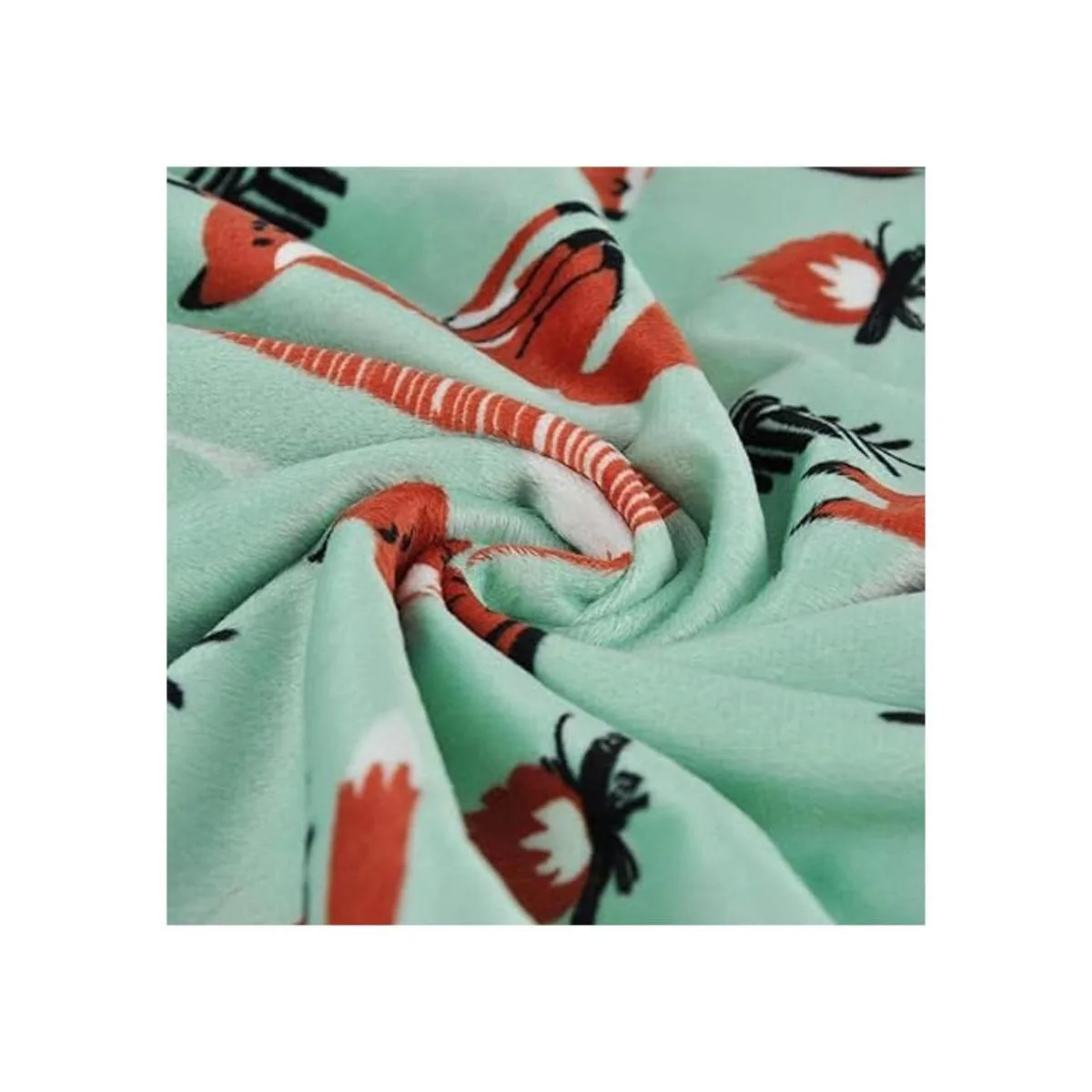 BORITAR Fox Manta suave para bebé con respaldo de doble_2