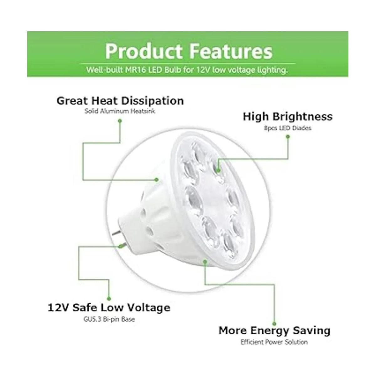 Makergroup Bombillas LED MR16 focos de baja tensión de_2