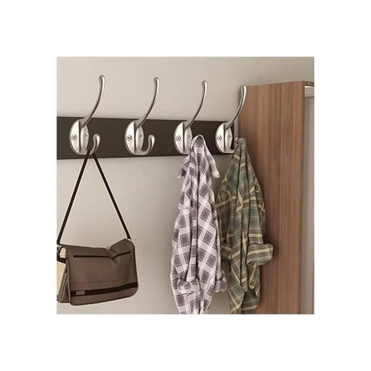 Paquete de 10 ganchos de doble capa resistentes montados