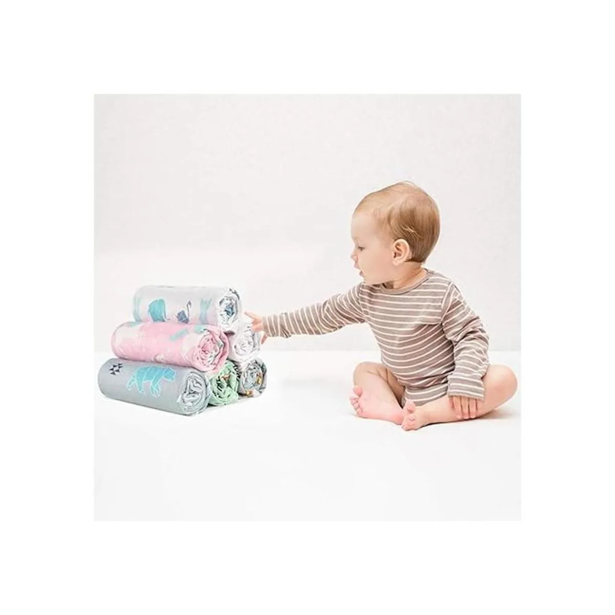 BORITAR Fox Manta suave para bebé con respaldo de doble_6