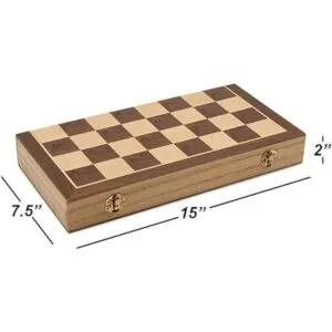 GSE Juego de ajedrez de madera de 15 x 15 pulgadas juego_4